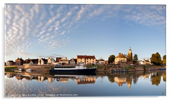 Upton Riverside Panorama Acrylic by Bruce Little