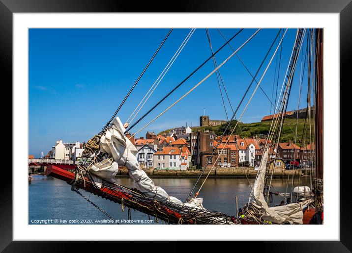 Whitby boats Framed Mounted Print by kevin cook