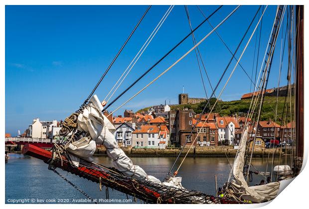 Whitby boats Print by kevin cook