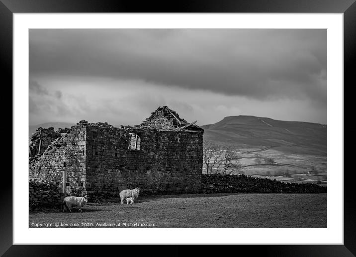 Ruins of a barn Framed Mounted Print by kevin cook