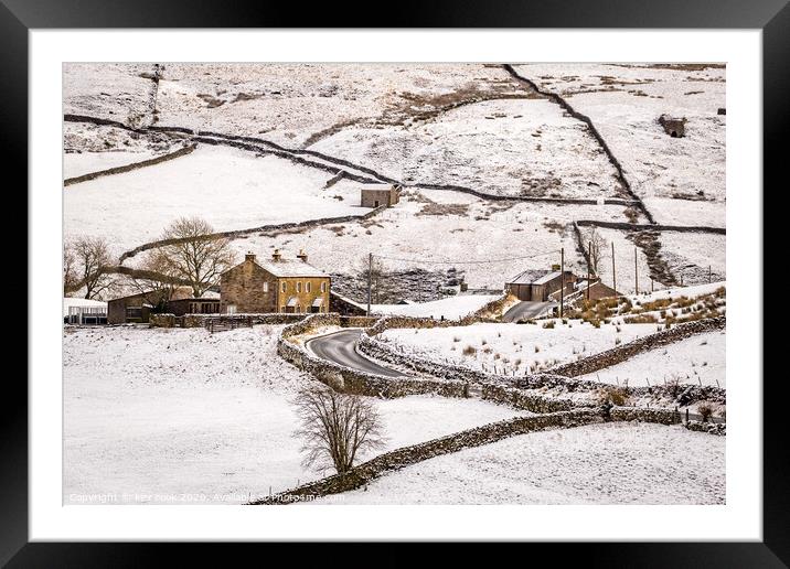 House in thesnow Framed Mounted Print by kevin cook