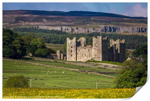 Bolton Castle Print by kevin cook