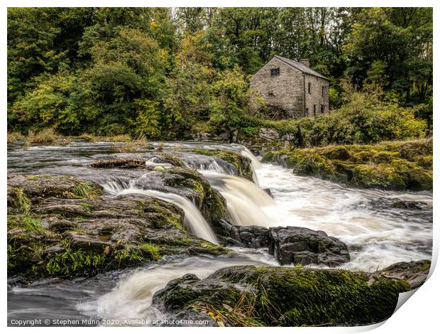 Mill by the river Print by Stephen Munn