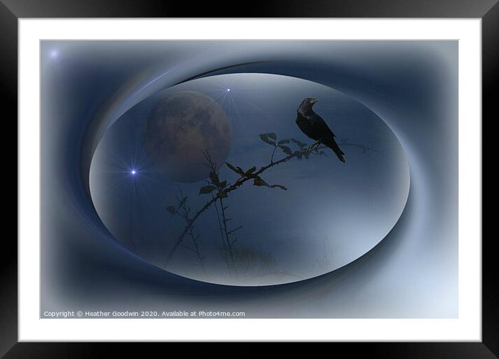 Raven's Dawn Framed Mounted Print by Heather Goodwin
