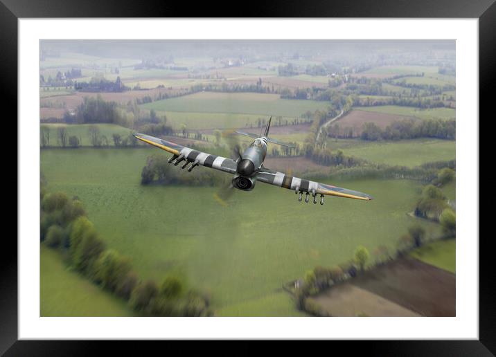 Hawker Typhoon over Normandy Framed Mounted Print by Gary Eason