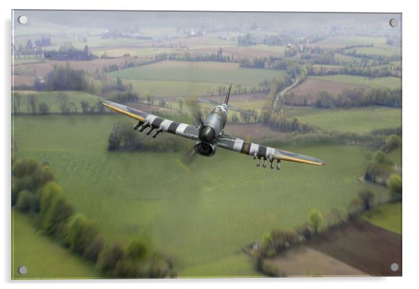 Hawker Typhoon over Normandy Acrylic by Gary Eason