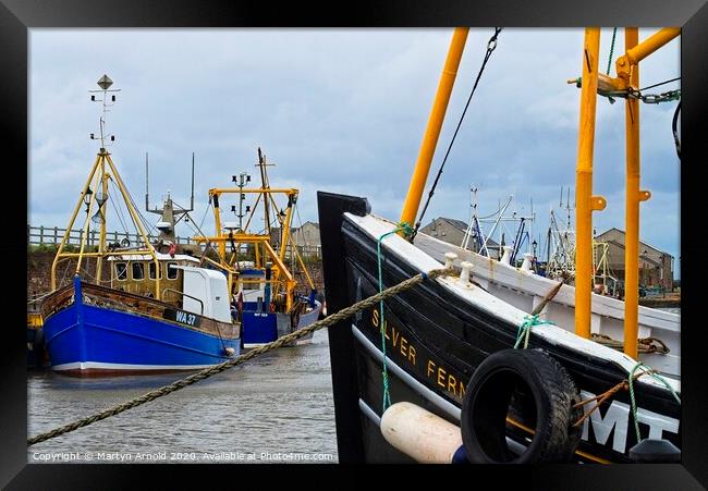 Maryport Harbour Fishing Boats, Cumbria Framed Print by Martyn Arnold