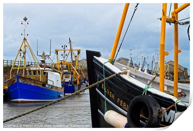 Maryport Harbour Fishing Boats, Cumbria Print by Martyn Arnold