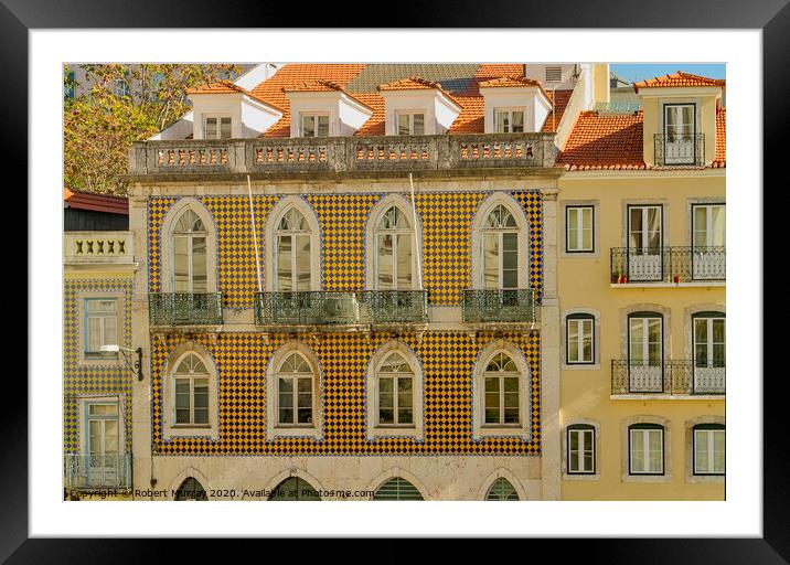 Windows and Balconies, Lisbon. Framed Mounted Print by Robert Murray