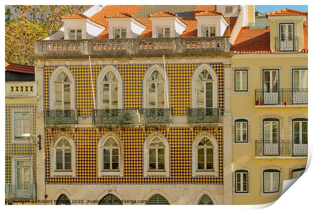 Windows and Balconies, Lisbon. Print by Robert Murray