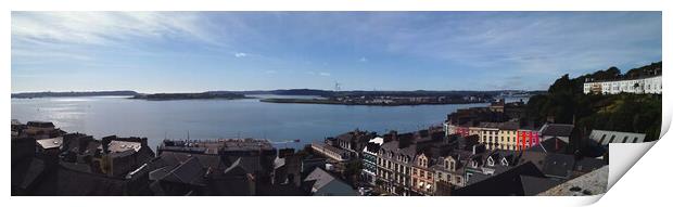 Cork Harbour Panorama at Cobh Print by Jeremy Hayden