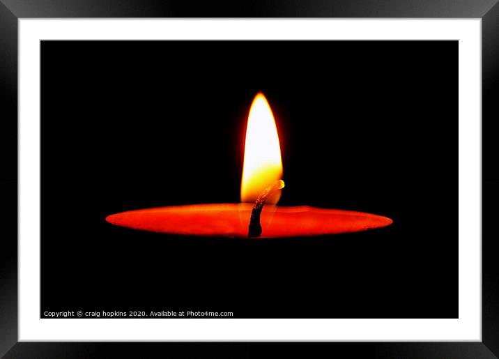 Candle light Framed Mounted Print by craig hopkins