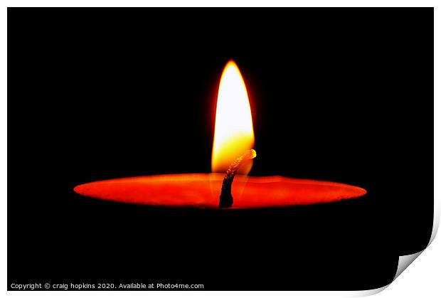 Candle light Print by craig hopkins