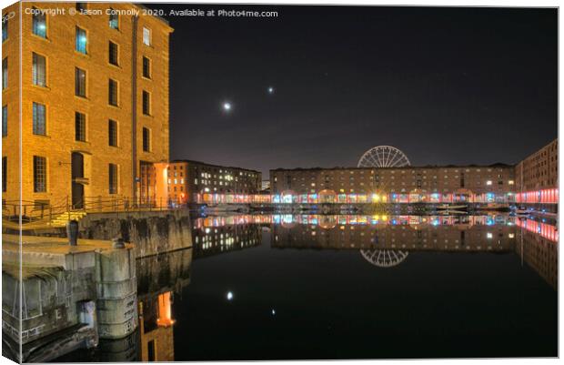 Albert Dock Reflections. Canvas Print by Jason Connolly