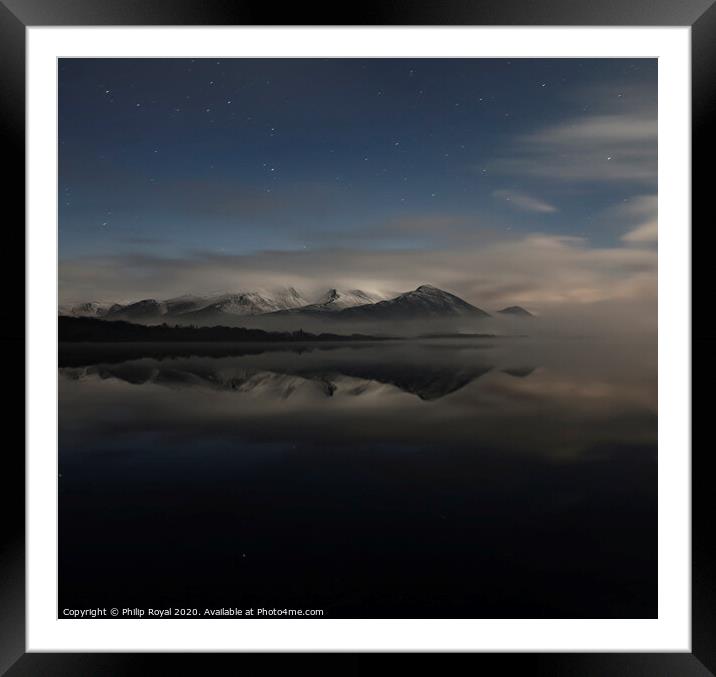 Night Clouds Bassenthwaite Lake, Lake District Framed Mounted Print by Philip Royal