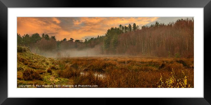 Delamere Forest at Sunrise Framed Mounted Print by Paul Madden