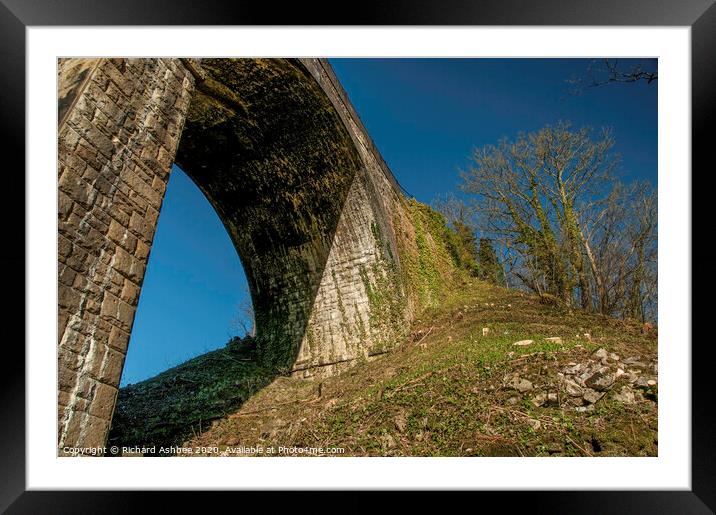 Monsal Dale Viaduct in Derbyshire Framed Mounted Print by Richard Ashbee