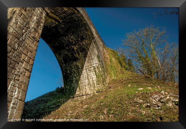 Monsal Dale Viaduct in Derbyshire Framed Print by Richard Ashbee