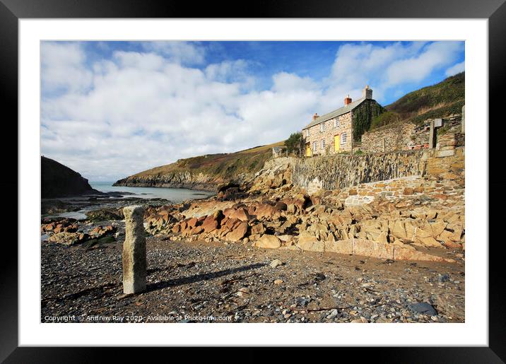 Port Quin Framed Mounted Print by Andrew Ray