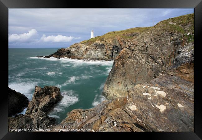 Trevose Lighthouse Framed Print by Andrew Ray