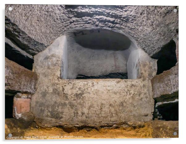 Catacombs grave of Sophias daughter under San Pancrazio basilica Acrylic by Frank Bach