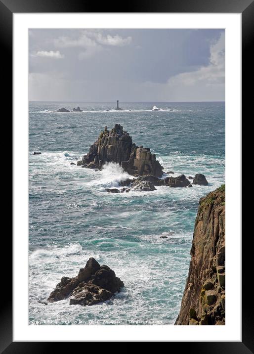 Approaching Storm (Land's End) Framed Mounted Print by Andrew Ray