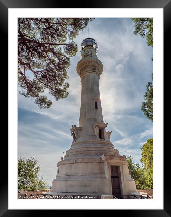 Faro Roma lighthouse on the Gianicolo hill, Rome Italy Framed Mounted Print by Frank Bach