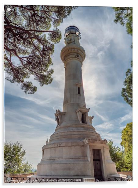 Faro Roma lighthouse on the Gianicolo hill, Rome Italy Acrylic by Frank Bach