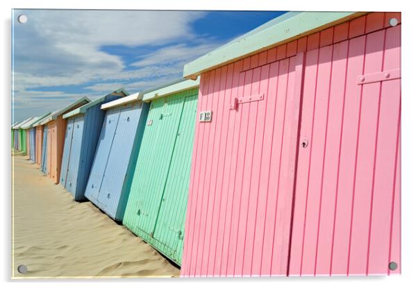 Colourful Beach Huts Acrylic by Arterra 