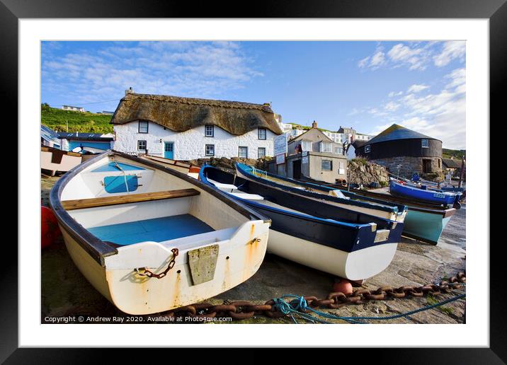 Boats at Sennen Cove Framed Mounted Print by Andrew Ray