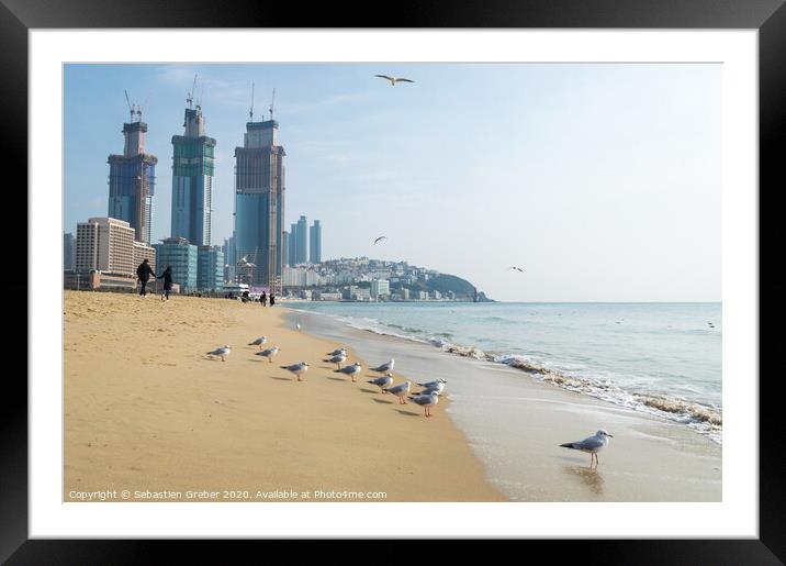 Haeundae Beach in Busan, South Korea Framed Mounted Print by Sebastien Greber