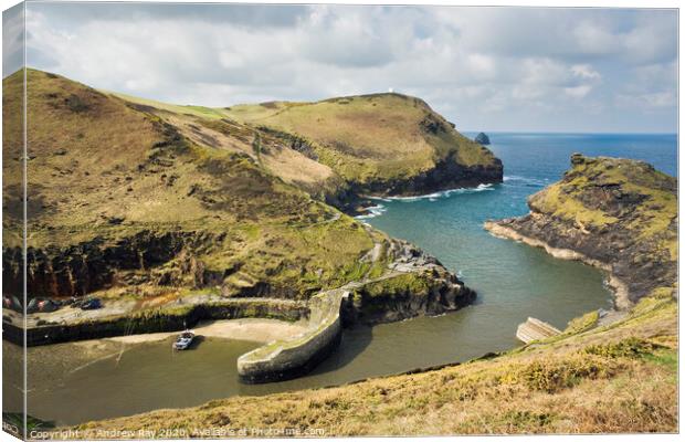 Boscastle Harbour Canvas Print by Andrew Ray