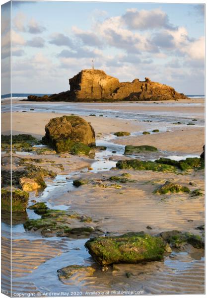 Chapel Rock (Perranporth) Canvas Print by Andrew Ray