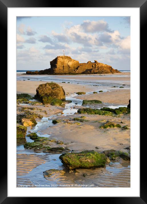Chapel Rock (Perranporth) Framed Mounted Print by Andrew Ray