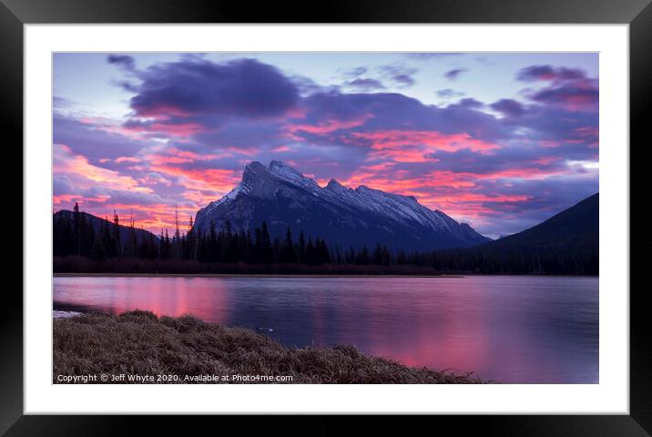 Banff Sunrise Framed Mounted Print by Jeff Whyte