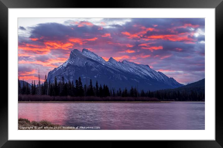 Banff Sunrise Framed Mounted Print by Jeff Whyte
