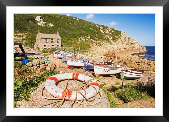 Penberth Cove Framed Mounted Print by Andrew Ray