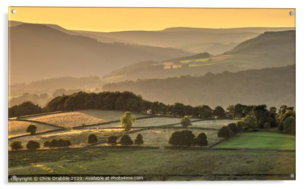 Derwent Valley sunset Acrylic by Chris Drabble