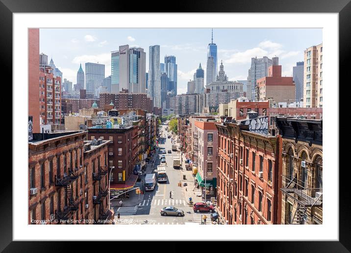 Chinatown in Manhattan on Augus Framed Mounted Print by Pere Sanz