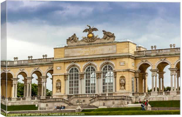 Gloriette in Schonbrunn Palace Gardens Canvas Print by Jeff Whyte