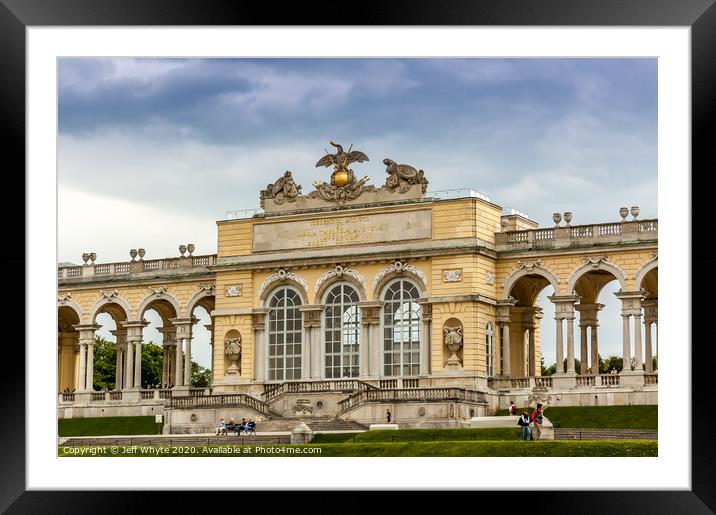Gloriette in Schonbrunn Palace Gardens Framed Mounted Print by Jeff Whyte