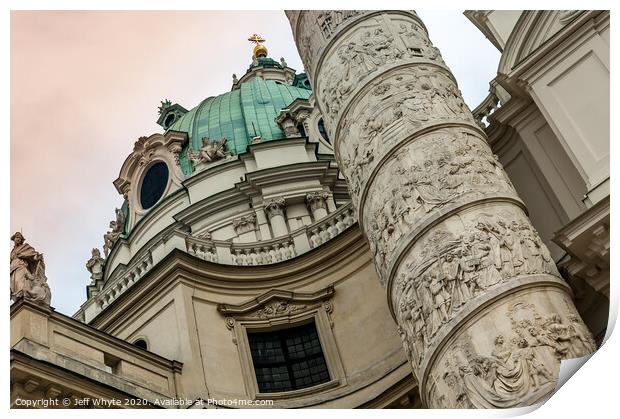 Facade of the Karlskirche  Print by Jeff Whyte
