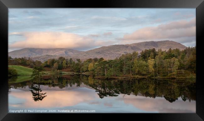 Tarn Hows Reflection Framed Print by Paul Compton
