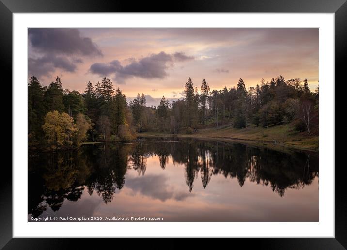 Tarn Hows Sunrise Framed Mounted Print by Paul Compton