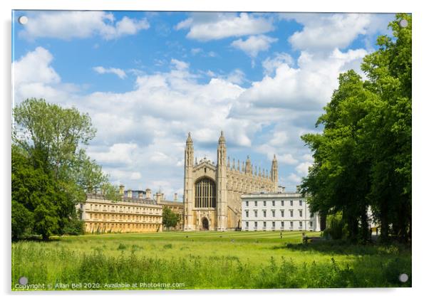 Kings college and Chapel and Trinity college from  Acrylic by Allan Bell