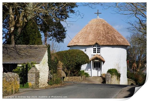 Roundhouse , Veryan Print by Andrew Ray