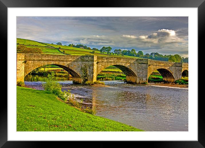 Packhorse Bridge ~ Burnsall Framed Mounted Print by Trevor Kersley RIP