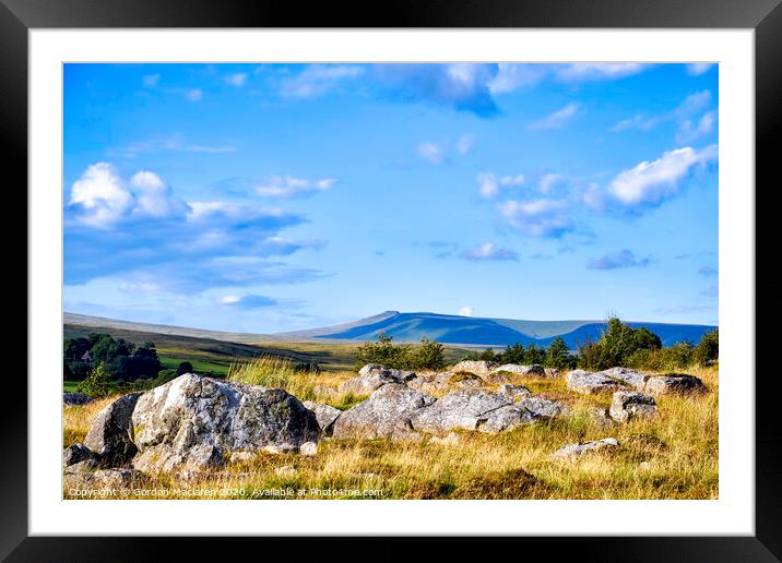 Brecon Beacons Common and Pen y Fan Framed Mounted Print by Gordon Maclaren
