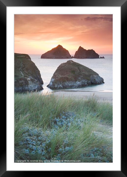Holywell Dunes Framed Mounted Print by Andrew Ray
