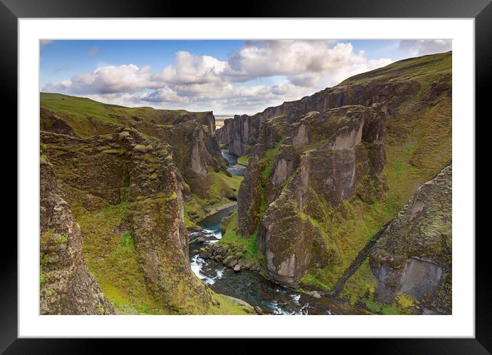 Fjadrargljufur Canyon, Iceland Framed Mounted Print by Arterra 